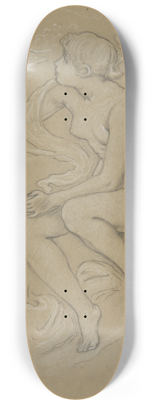 Elihu Vedder - Study for Figure ofSpring 8.25 inch art skate deck Elihu Vedder - Study for Figure ofSpring 8.25 inch art skate deck