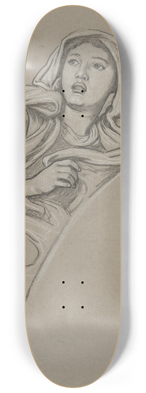 Elihu Vedder - Study for Figure to right ofLuna 8.25 inch art skate deck Elihu Vedder - Study for Figure to right ofLuna 8.25 inch art skate deck