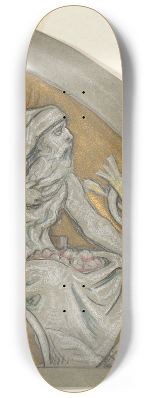 Elihu Vedder - Study forSaturn 8.25 inch art skate deck