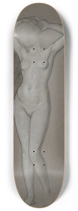 Elihu Vedder - Study for the Figure ofVenus 8.25 inch art skate deck Elihu Vedder - Study for the Figure ofVenus 8.25 inch art skate deck