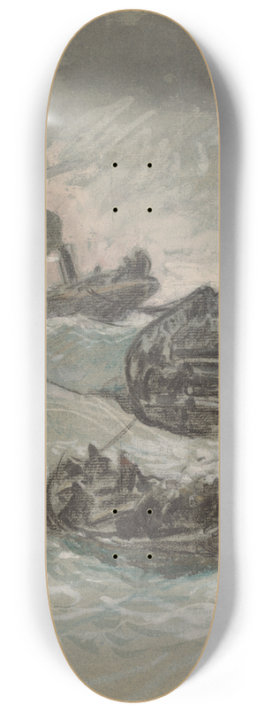 Elihu Vedder - The Shipwreck 8.25 inch art skate deck