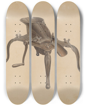 Triptych art skateboard deck of George C Brown Cherry Stoner by George C Brown