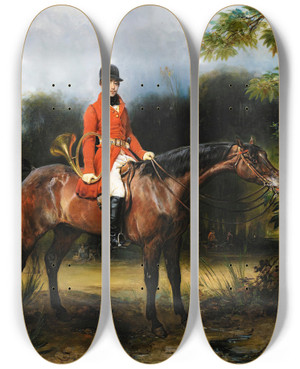 Triptych art skateboard deck of Franoisgabrielguillaume Lpaulle Presumed Portrait Of Future Comte De Plaisance by Francois Gabriel Guillaume Lepaulle (1804-1886)