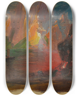 Triptych art skateboard deck of Frederic Edwin Church Iceberg Fantasy_1 by Frederic Edwin Church (1826-1900) Triptych art skateboard deck of Frederic Edwin Church Iceberg Fantasy_1 by Frederic Edwin Church (1826-1900)