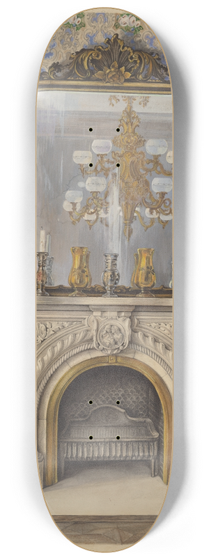 Elisabeth Fulda - Portion of a Drawing Room 8.25 inch art skate deck