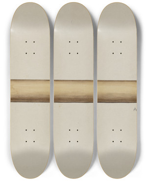 Triptych art skateboard deck of Augustine Haugland Rolling Pin by Augustine Haugland