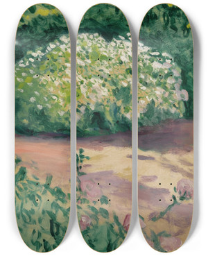 Triptych art skateboard deck of Albert Marquet Les Marguerites by Albert Marquet (1875-1947)