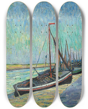 Triptych art skateboard deck of Theo Von Brockhusen Aus Nieuport by Theo Von Brockhusen (1882-1919)