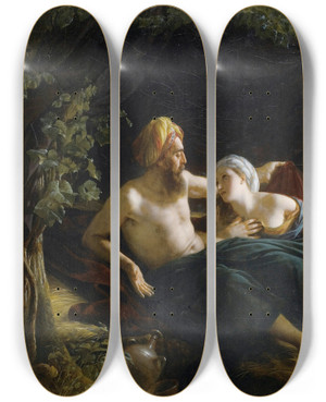 Triptych art skateboard deck of Louis Hersent Ruth Et Booz_1 by Louis Hersent (1777-1860) Triptych art skateboard deck of Louis Hersent Ruth Et Booz_1 by Louis Hersent (1777-1860)