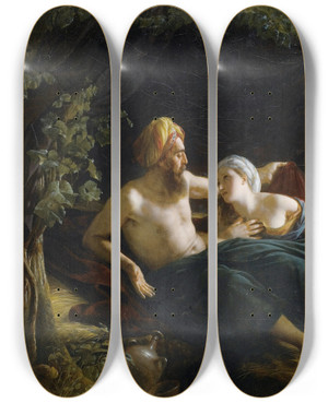 Triptych art skateboard deck of Louis Hersent Ruth Et Booz_2 by Louis Hersent (1777-1860) Triptych art skateboard deck of Louis Hersent Ruth Et Booz_2 by Louis Hersent (1777-1860)