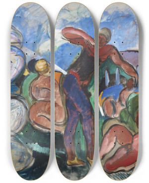 Triptych art skateboard deck of Ja Jerichau Composition by J.A. Jerichau (1816-1883) Triptych art skateboard deck of Ja Jerichau Composition by J.A. Jerichau (1816-1883)
