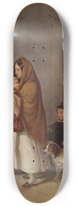 Elisabeth Modell - Mutter mit ihren Kindern in Not 8.25 inch art skate deck