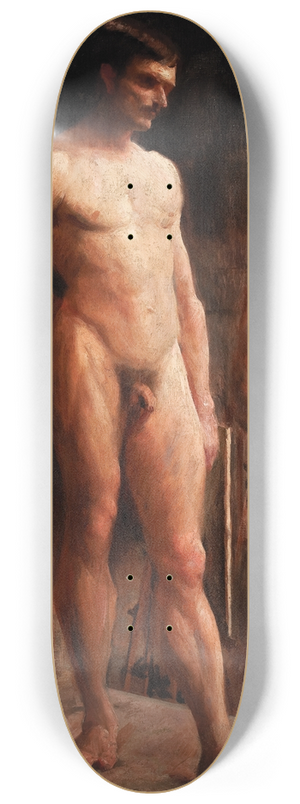 Eliseu Visconti - Nu masculino de frente 8.25 inch art skate deck Eliseu Visconti - Nu masculino de frente 8.25 inch art skate deck
