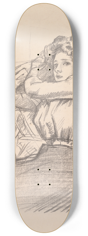 Albert de Belleroche - Untitled (Babette) 8.25 inch art skate deck