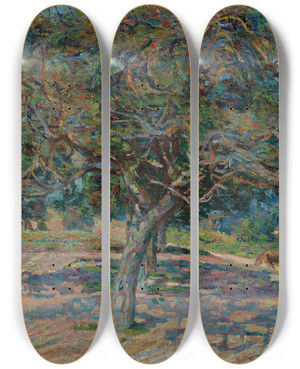 Triptych art skateboard deck of Armand Guillaumin Arbres En Ledefrance_1 by Armand Guillaumin (1841-1927) Triptych art skateboard deck of Armand Guillaumin Arbres En Ledefrance_1 by Armand Guillaumin (1841-1927)
