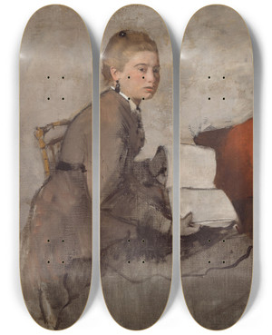 Triptych art skateboard deck of Edgar Degas Violinist And Young Woman by Edgar Degas (1834-1917) Triptych art skateboard deck of Edgar Degas Violinist And Young Woman by Edgar Degas (1834-1917)