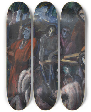 Triptych art skateboard deck of Ja Jerichau The Road To Golgatha by J.A. Jerichau (1816-1883) Triptych art skateboard deck of Ja Jerichau The Road To Golgatha by J.A. Jerichau (1816-1883)