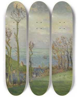 Triptych art skateboard deck of Maxime Maufra Le Vallon Vaucottessurmer by Maxime Maufra (1861-1918)