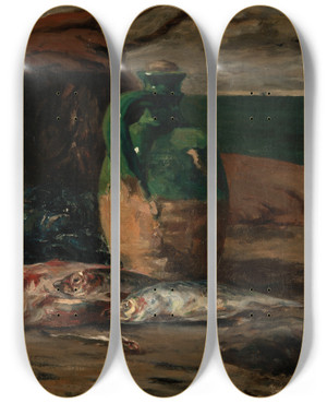 Triptych art skateboard deck of Paul Gauguin Still Life by Paul Gauguin (1848-1903) Triptych art skateboard deck of Paul Gauguin Still Life by Paul Gauguin (1848-1903)