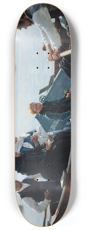 Albert Edelfelt - Conveying The Childs Coffin (A Childs Funeral) 8.25 inch art skate deck
