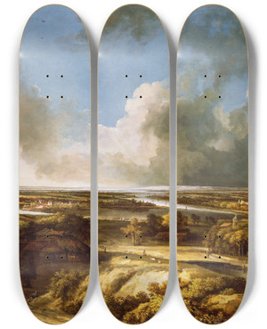 Triptych art skateboard deck of Philips Koninck A Panoramic Landscape by Philips Koninck (1619-1688) Triptych art skateboard deck of Philips Koninck A Panoramic Landscape by Philips Koninck (1619-1688)