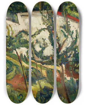 Triptych art skateboard deck of Cham Soutine Maison De Clamart_2 by Chaim Soutine (1893-1943)