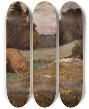 Triptych art skateboard deck of Ludvig Oskar Maastik by Ludvig Oskar