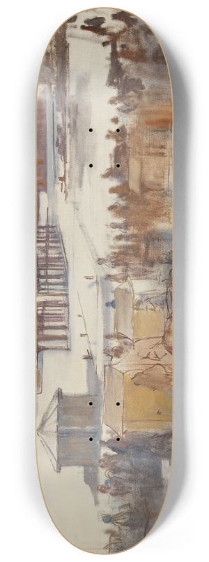 Albert Edelfelt - From the South Harbor 8.25 inch art skate deck