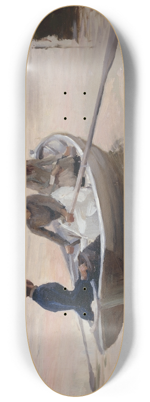 Albert Edelfelt - Girls in a Rowing Boat (Summer in the Archipelago) 8.25 inch art skate deck