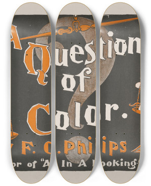Triptych art skateboard deck of Awb Lincoln A Question Of Color by A.W.B. Lincoln (19-20-) Triptych art skateboard deck of Awb Lincoln A Question Of Color by A.W.B. Lincoln (19-20-)