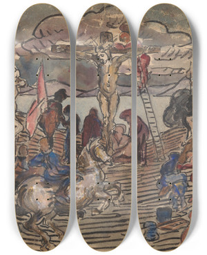 Triptych art skateboard deck of Ja Jerichau Korsfstelsen I by J.A. Jerichau (1816-1883) Triptych art skateboard deck of Ja Jerichau Korsfstelsen I by J.A. Jerichau (1816-1883)