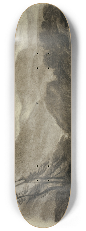 Elizabeth Murray - Mountain Stream with Small Bridge I 8.25 inch art skate deck