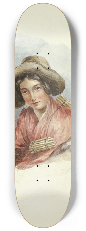 Elizabeth Murray - Portrait of Peasant Woman 8.25 inch art skate deck Elizabeth Murray - Portrait of Peasant Woman 8.25 inch art skate deck