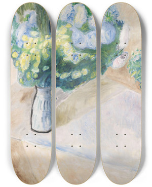 Triptych art skateboard deck of Thorvald Erichsen Flowers by Thorvald Erichsen (1868-1939) Triptych art skateboard deck of Thorvald Erichsen Flowers by Thorvald Erichsen (1868-1939)