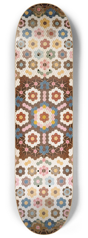 Elizabeth Van Horne Clarkson - Honeycomb Quilt 8.25 inch art skate deck