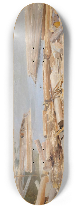 Albert Edelfelt - Log Raft 8.25 inch art skate deck Albert Edelfelt - Log Raft 8.25 inch art skate deck