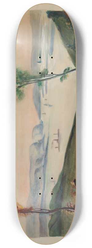 Ella Josephine Sterling - Clermont on Hudson Painting 8.25 inch art skate deck