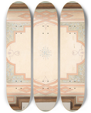 Triptych art skateboard deck of Julesedmondcharles Lachaise Design For A Ceiling_2 by Jules-Edmond-Charles Lachaise (1897) Triptych art skateboard deck of Julesedmondcharles Lachaise Design For A Ceiling_2 by Jules-Edmond-Charles Lachaise (1897)