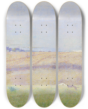 Triptych art skateboard deck of Jan Toorop Misty Sea by Jan Toorop (1858-1928)