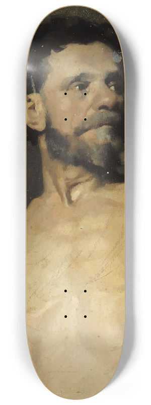 Albert Edelfelt - Male Model, Study 8.25 inch art skate deck
