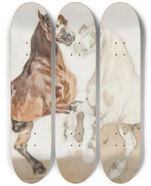 Triptych art skateboard deck of Piotr Michaowski Konie by Piotr Michalowski (1800-1855) Triptych art skateboard deck of Piotr Michaowski Konie by Piotr Michalowski (1800-1855)