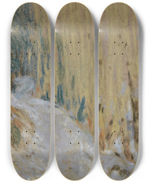 Triptych art skateboard deck of Jan Preisler Grove by Jan Preisler (1872-1918)