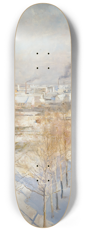 Albert Edelfelt - Paris in Snow 8.25 inch art skate deck