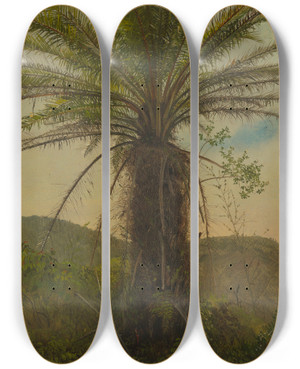 Triptych art skateboard deck of Frederic Edwin Church Tree Fern Jamaica by Frederic Edwin Church (1826-1900) Triptych art skateboard deck of Frederic Edwin Church Tree Fern Jamaica by Frederic Edwin Church (1826-1900)