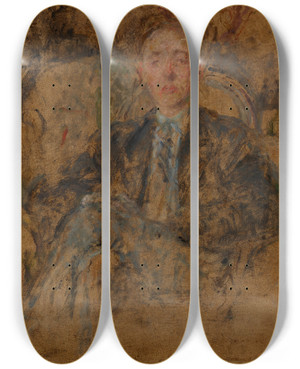 Triptych art skateboard deck of Olga Boznanska Study Of A Male Figure_1 by Olga Boznanska (1865-1940) Triptych art skateboard deck of Olga Boznanska Study Of A Male Figure_1 by Olga Boznanska (1865-1940)