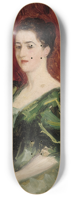 Albert Edelfelt - Portrait Of Mrs. Dagmar Dippell, Compositional Sketch 8.25 inch art skate deck Albert Edelfelt - Portrait Of Mrs. Dagmar Dippell, Compositional Sketch 8.25 inch art skate deck