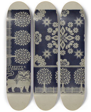Triptych art skateboard deck of Arthur G Merkley Tyler Coverlet_7 by Arthur G Merkley