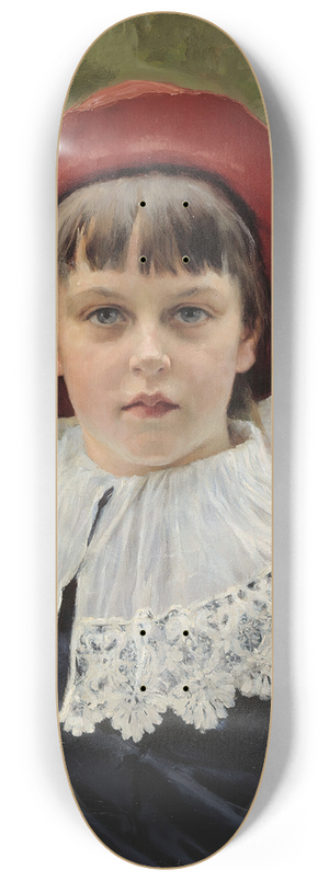 Albert Edelfelt - Portrait Of The Artists Sister Berta Edelfelt 8.25 inch art skate deck