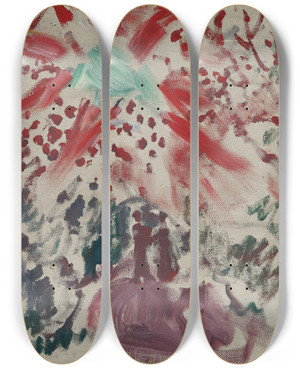 Triptych art skateboard deck of Edvard Munch Experiment In Colour by Edvard Munch (1863-1944)