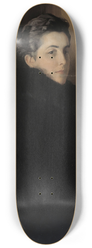 Albert Edelfelt - Portrait of the Artists Wife Ellan Edelfelt 8.25 inch art skate deck Albert Edelfelt - Portrait of the Artists Wife Ellan Edelfelt 8.25 inch art skate deck